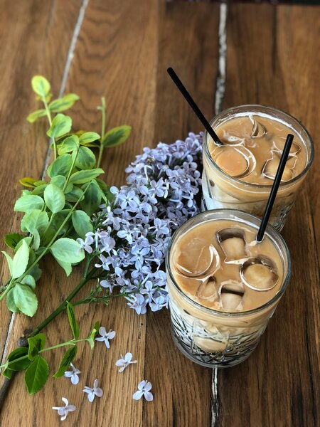 two iced coffee